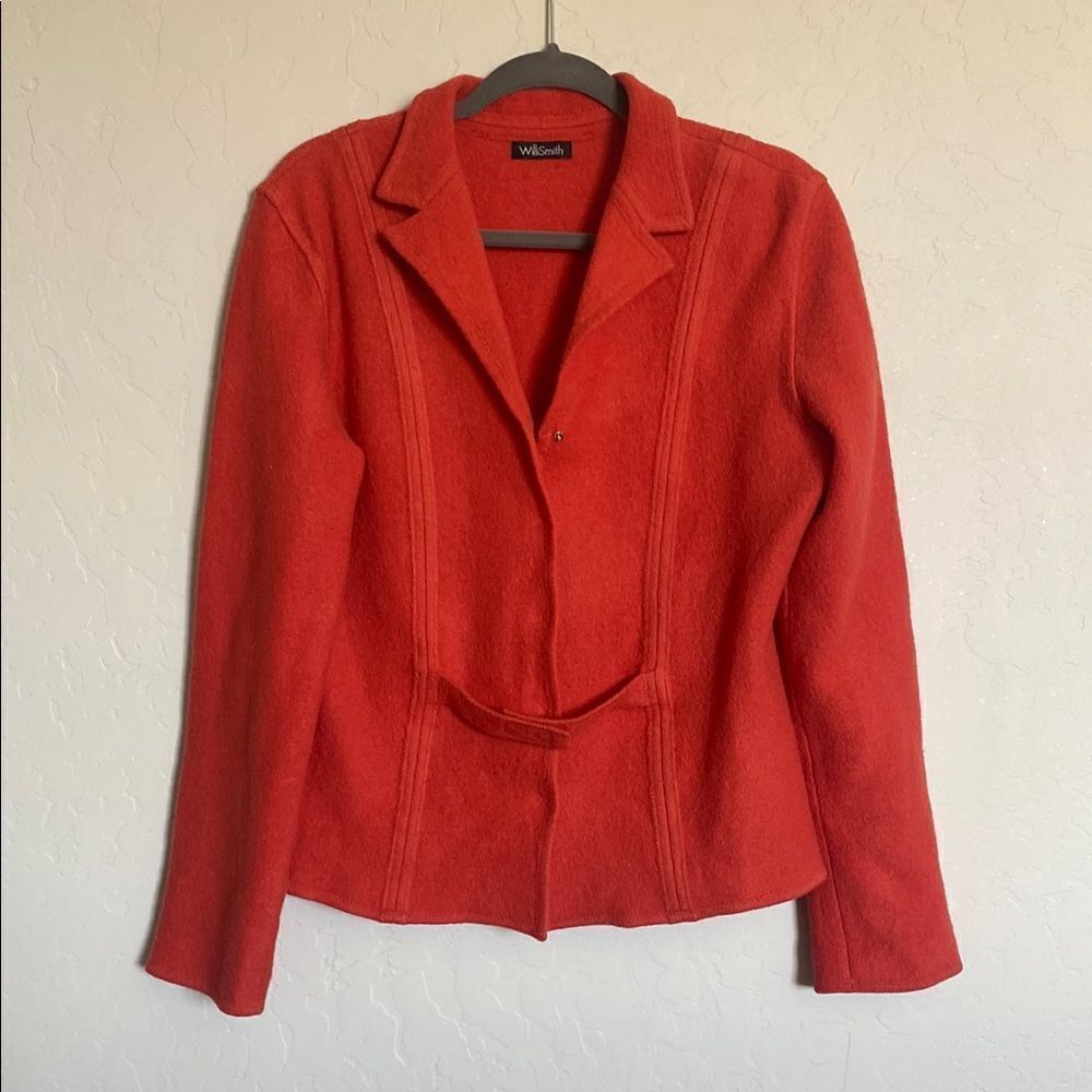 Will Smith Felt Blazer Women's orange Jacket